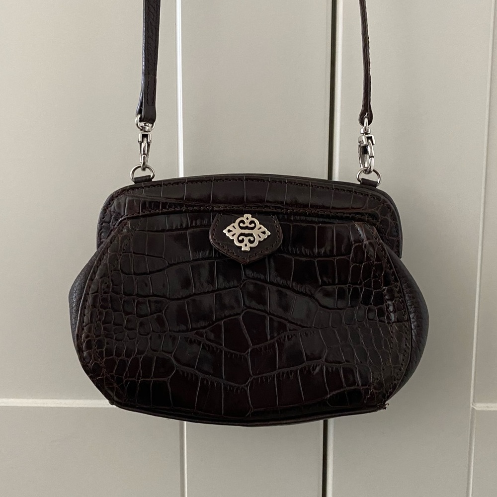 Vintage Brighton Mini Croc Crossbody